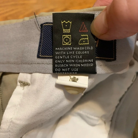 Men’s Tourney solid tech flat front performance khaki golf shorts size 32 - Picture 4 of 7